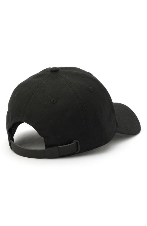 Shop Allsaints Oppose Logo Baseball Cap In Black/white Logo/matte Black