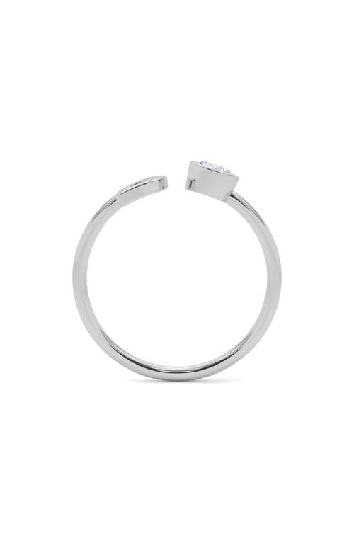Hautecarat Lab Grown Diamond Letter Ring In 18k White Gold - D