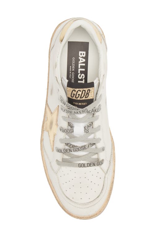 Shop Golden Goose Ball Star Low Top Sneaker In Milk/gold