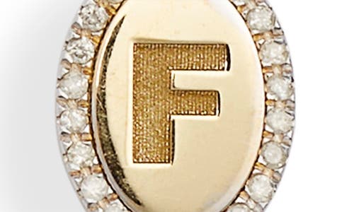 Meshmerise Diamond Initial Disc Bracelet In Yellow-f