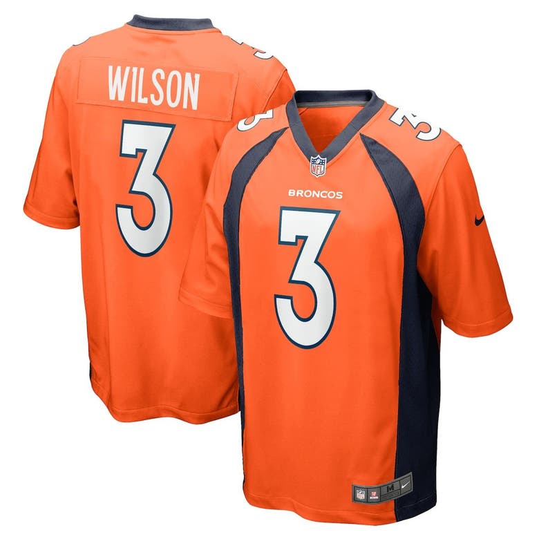 Nike Kids' Youth  Russell Wilson Orange Denver Broncos Game Jersey