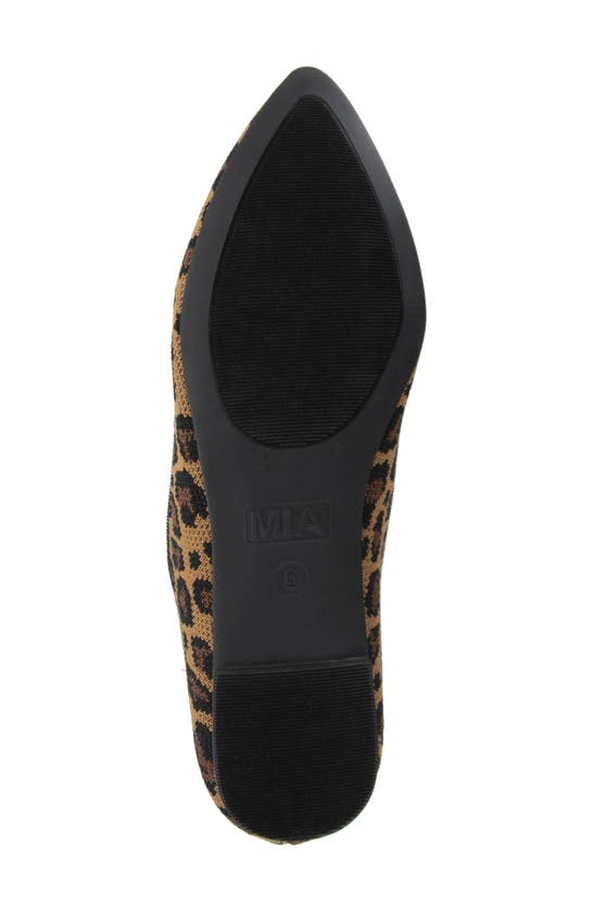 Shop Mia Corrine Knit Flat In Leopard Print