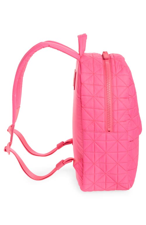 Shop Veecollective Vee Water Repellent Quilted Nylon Backpack In Neon Pink