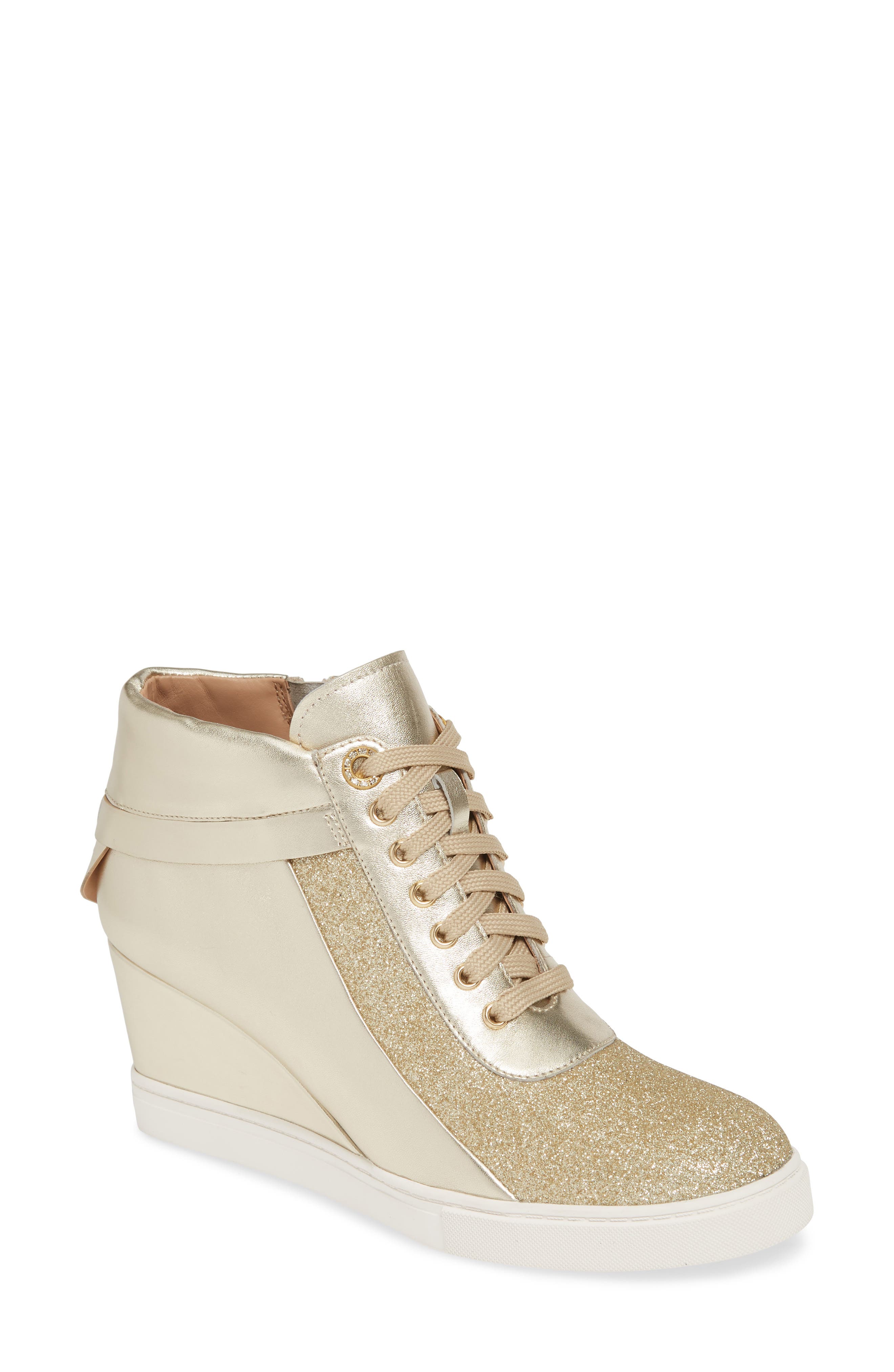 Linea Paolo Freja Wedge Sneaker, Metallic
