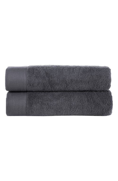 BROOKS BROTHERS BROOKS BROTHERS 2-PIECE SOLID SIGNATURE COTTON TOWEL SET 