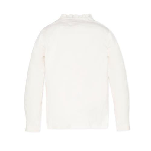 Hope & Henry Girls' Organic Mock Neck Sweater, Kids In Ivory Mock Neck