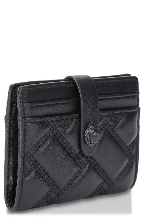 Kensington Drench Quilted Leather Bifold Wallet in Black