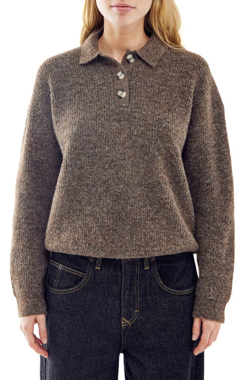 BDG Urban Outfitters Rib Polo Sweater in Choc 