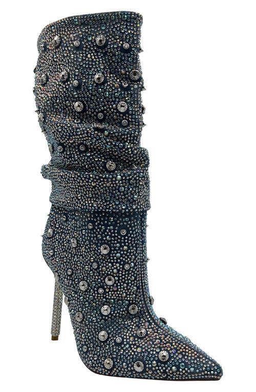 AZALEA WANG Challenger Tall Boot Denim at Nordstrom,