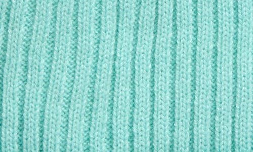 Shop Nordstrom Kids' Fleece Lined Beanie With Faux Fur Pom In Teal Turquoise