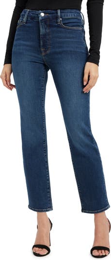 Good American Good Classic Ankle Straight Leg Jeans | Nordstrom