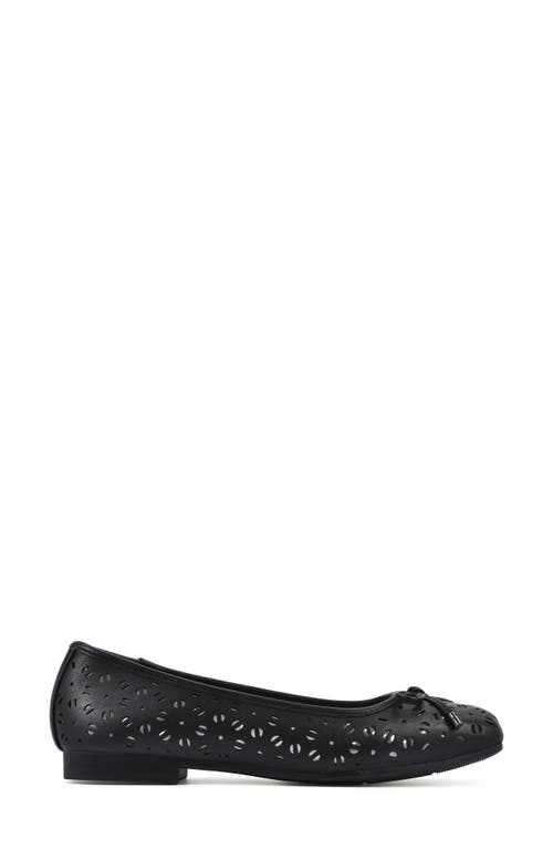 Shop Cliffs By White Mountain Bessa Square Toe Flat In Black/burnished/smooth