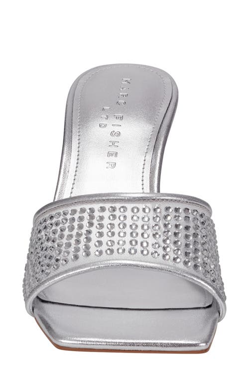 Shop Marc Fisher Ltd Delaney Slide Sandal In Silver