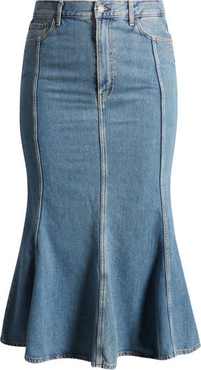 COS Paneled Flared Denim Skirt | Nordstrom