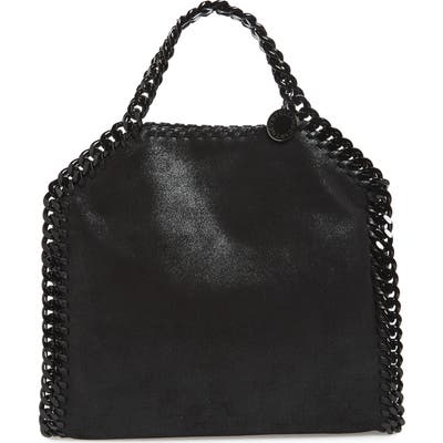 Stella Mccartney Falabella Shaggy Deer Faux Leather Tote - Black