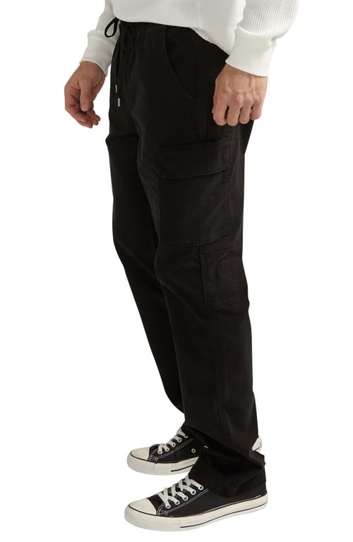 Shop Silver Jeans Co. Pull-on Twill Cargo Pants In Black