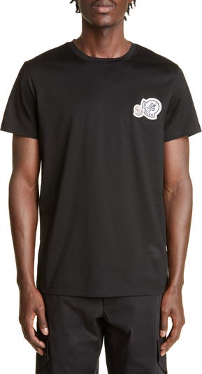 Moncler Moncler Logo Patch Cotton T Shirt - Stylemyle