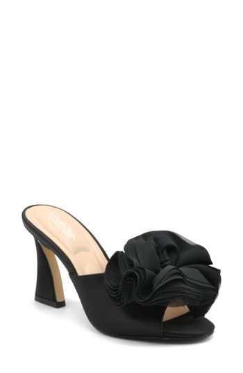 Charles By Charles David Karie Rosette Mule Pump In Black Satin