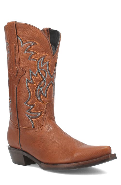 Shop Dingo Gold Rush Pebbled Leather Cowboy Boot In Tan