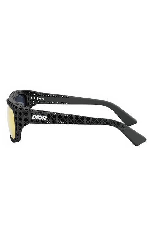 Shop Dior '3d S1i 57mm Mirrored Square Sunglasses In Matte Black/bordeaux Mirror