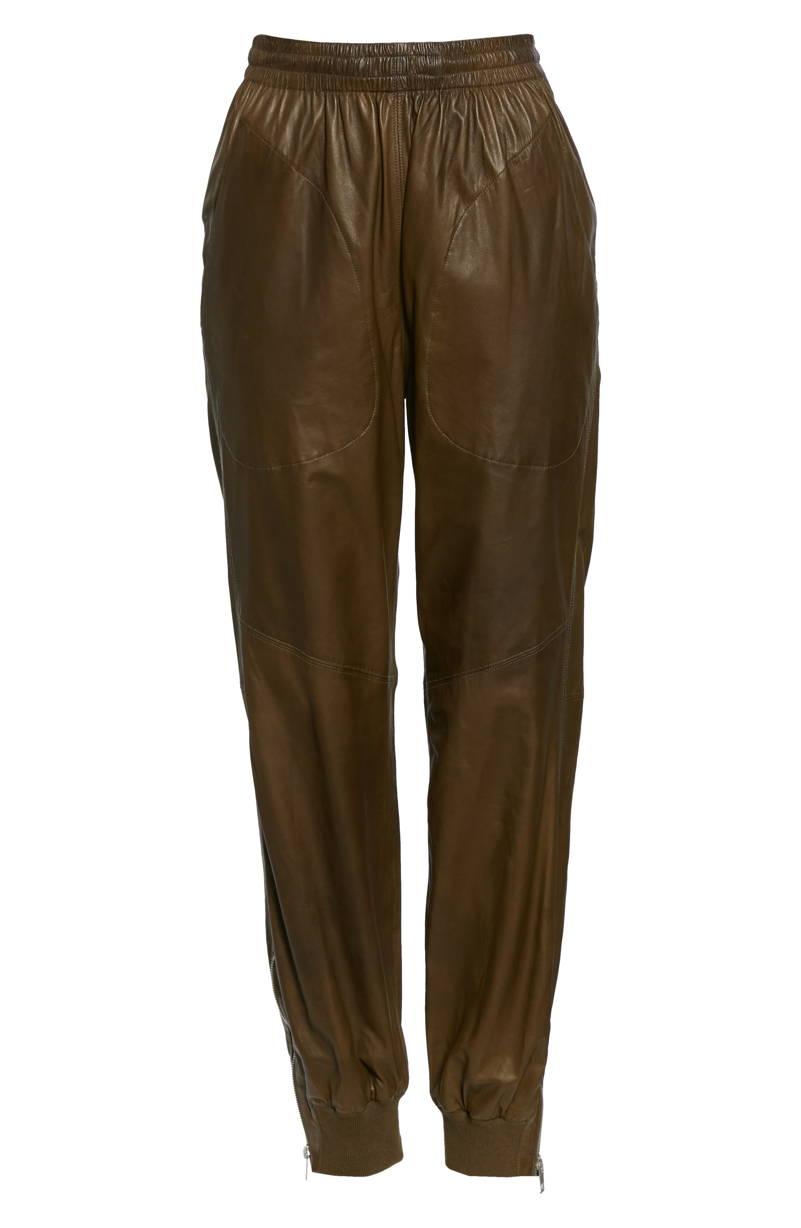 Rag \u0026 Bone Leather Joggers In Olive 