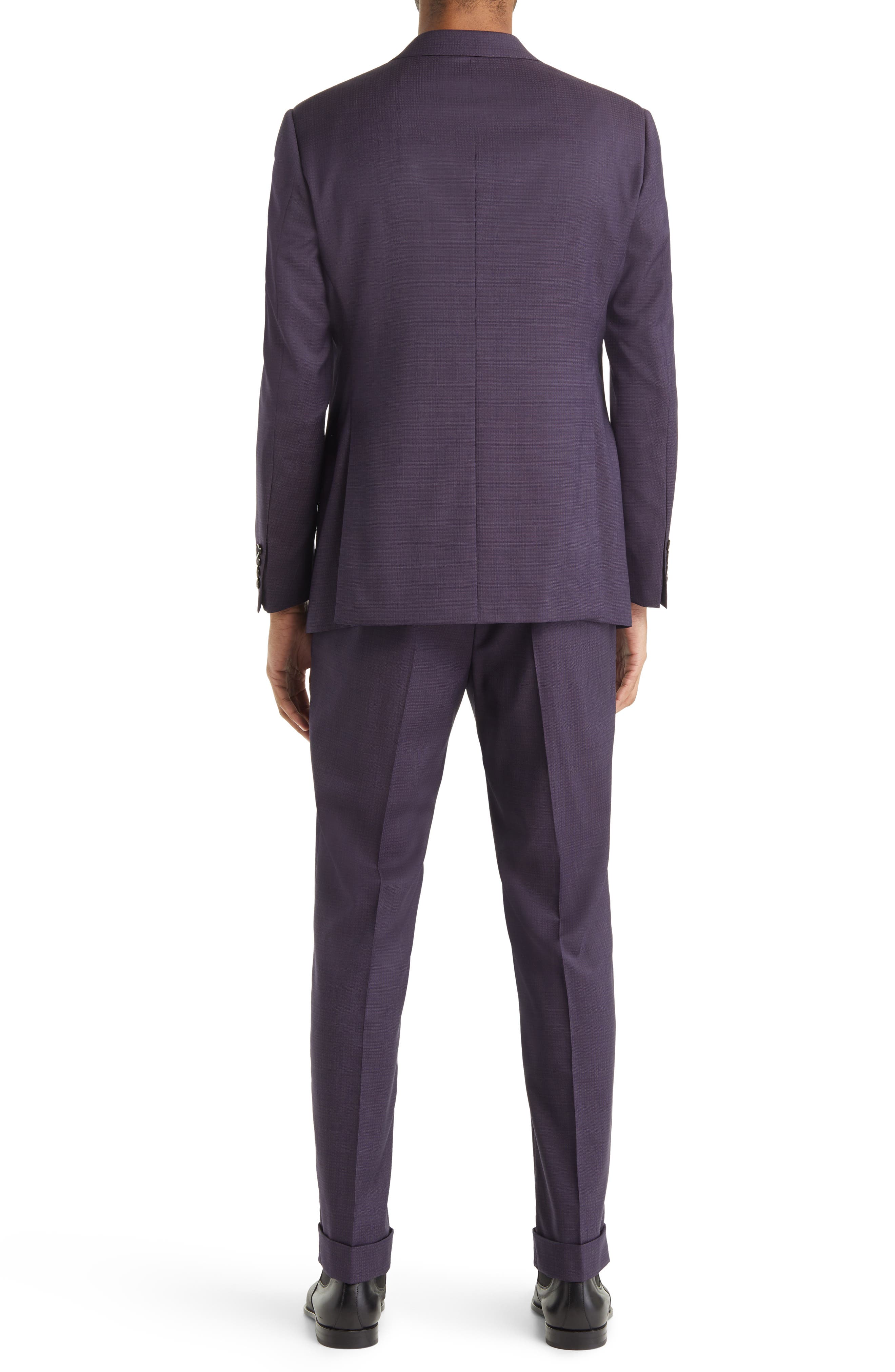 mens purple dress suit