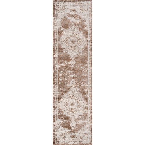 Jonathan Y Alhambra Ornate Medallion Modern Area Rug In Brown/cream