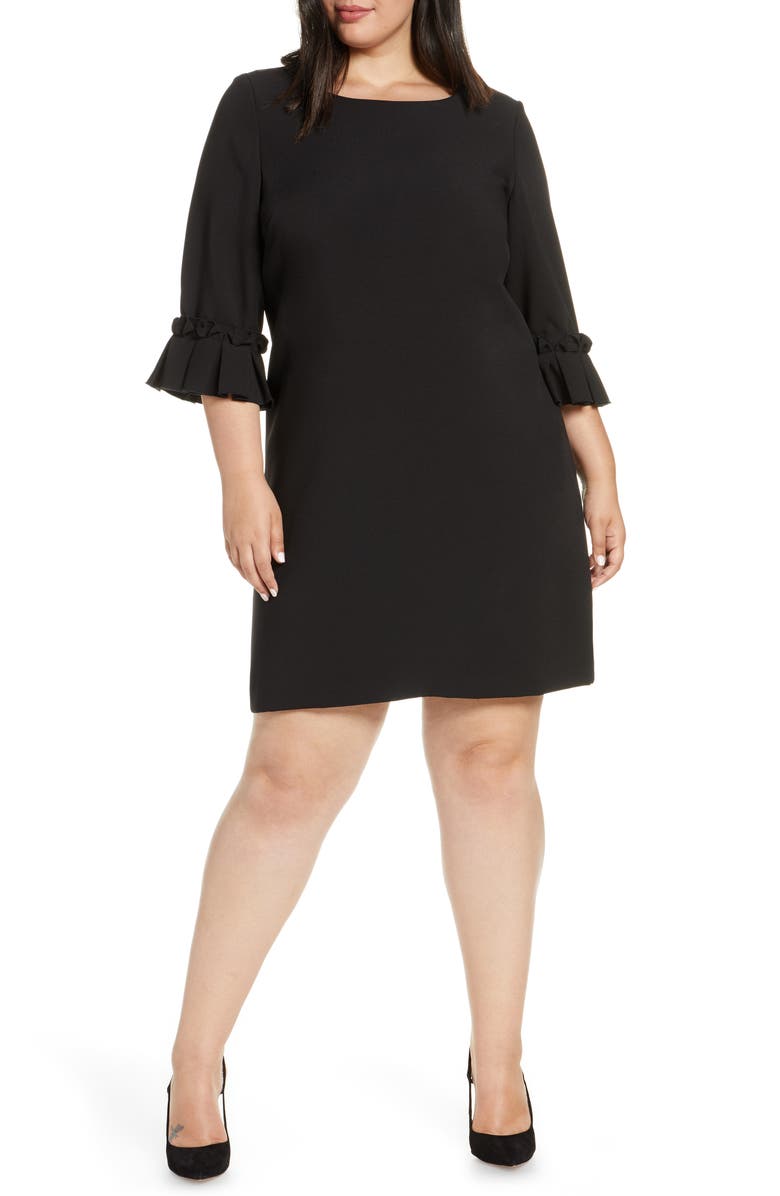 Tahari Ruffle Sleeve Shift Dress (Plus Size) | Nordstrom