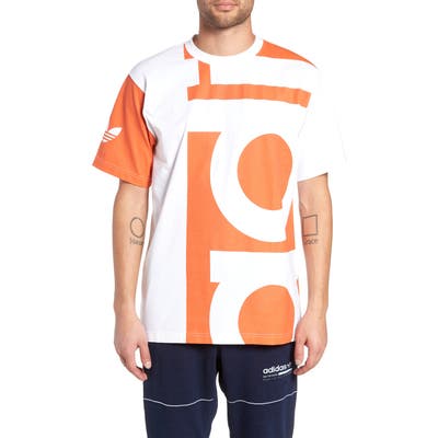 Adidas Originals Big Logo Graphic T-Shirt, Orange