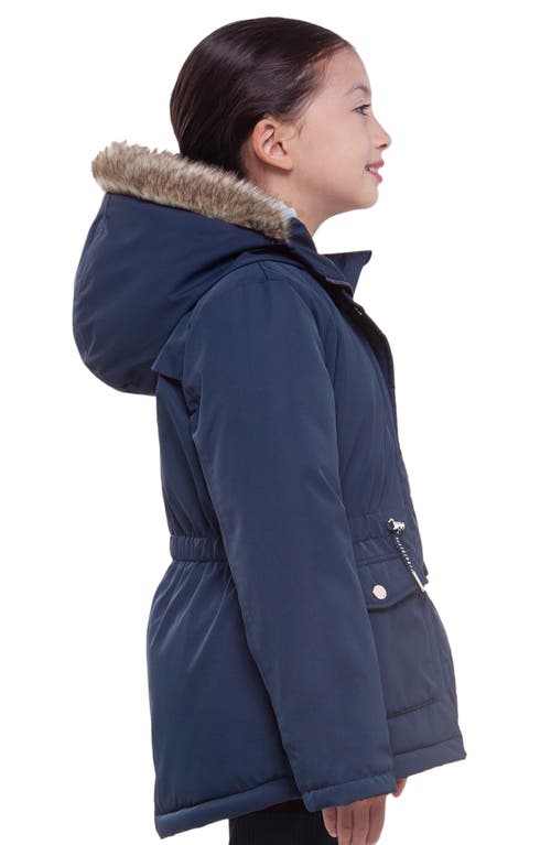 Shop Rokka&rolla Kids' Cozy Fleece-lined Parka In Navy