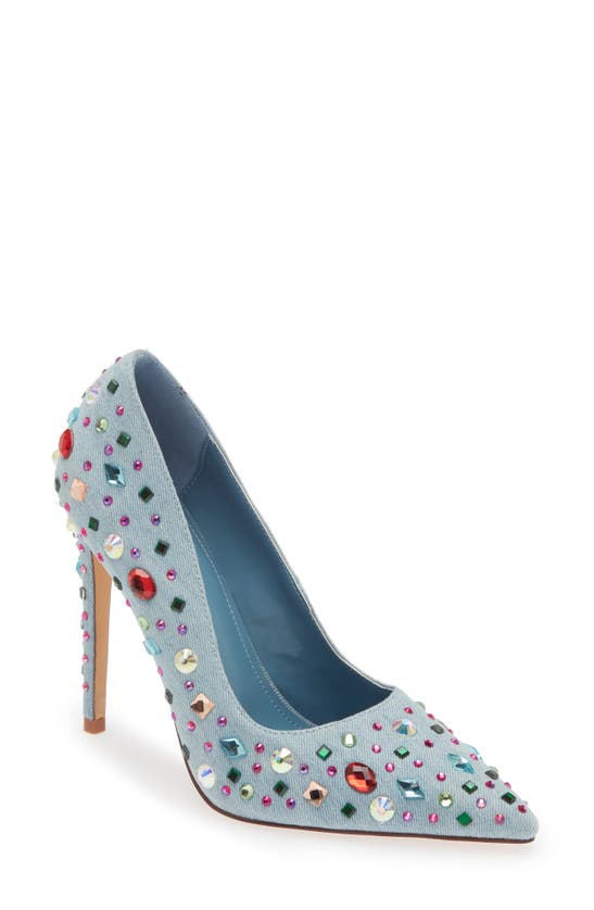 Azalea Wang Camellia Pointy Toe Pump In Blue