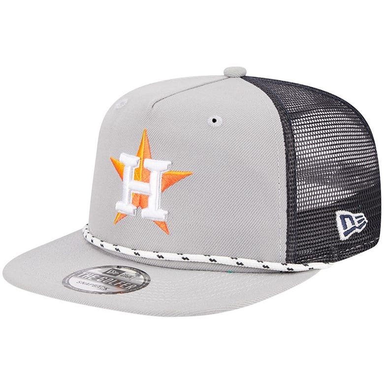 New Era Grey Houston Astros Golfer Green Undervisor 9fifty Snapback Hat