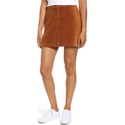 Unionbay Paris Wide Wale Corduroy Skirt, Brown