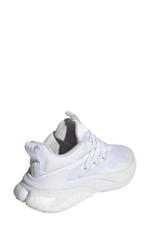 Shop Adidas Originals Adidas Alphaboost V2 Running Shoe In White/crystal White/grey