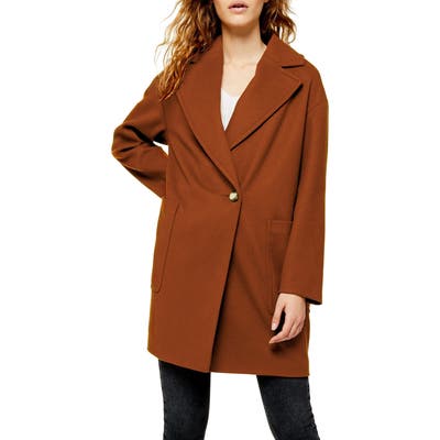 Petite Topshop Carly Coat, P US (fits like 10-12P) - Brown