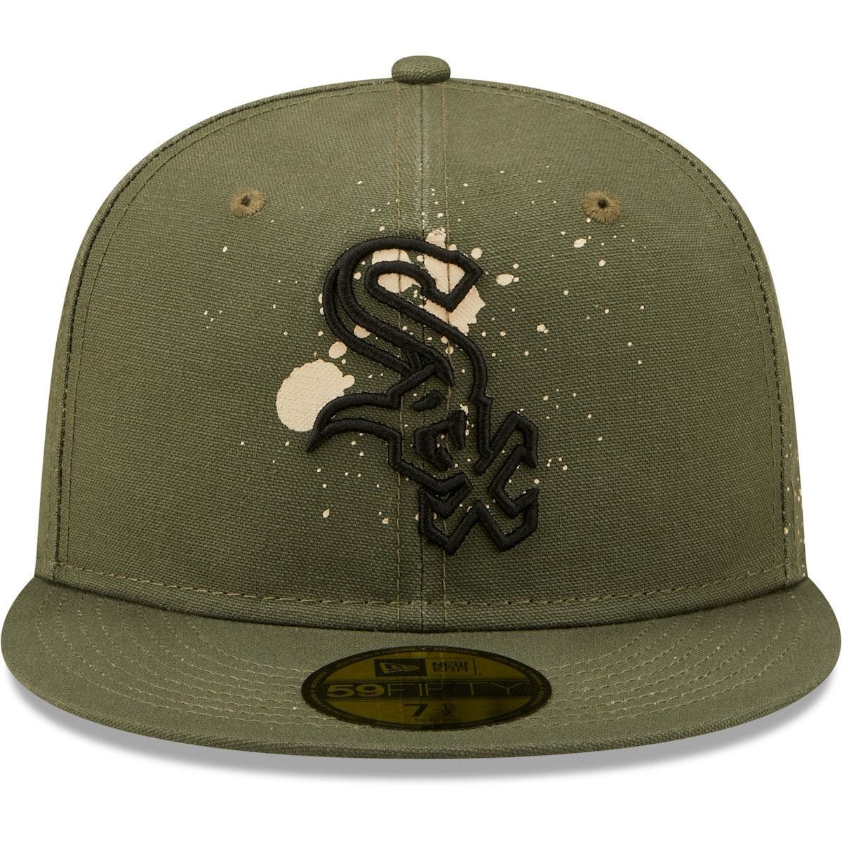 olive white sox hat