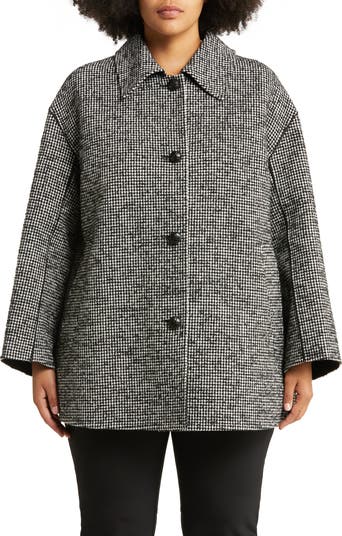 Wool blend swing on sale coat