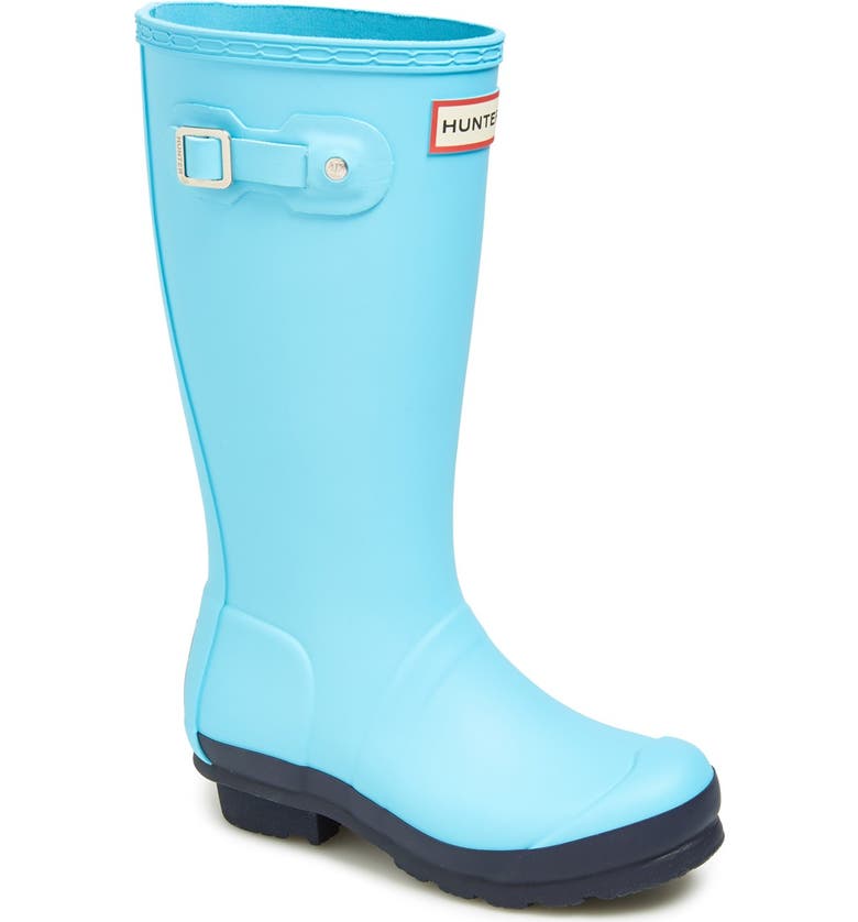 Hunter 'Original - Contrast Sole' Waterproof Rain Boot (Little Kid