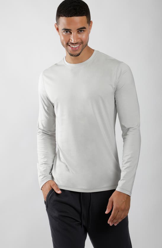 90 Degree By Reflex Long Sleeve Crew T-shirt In Grey Skies