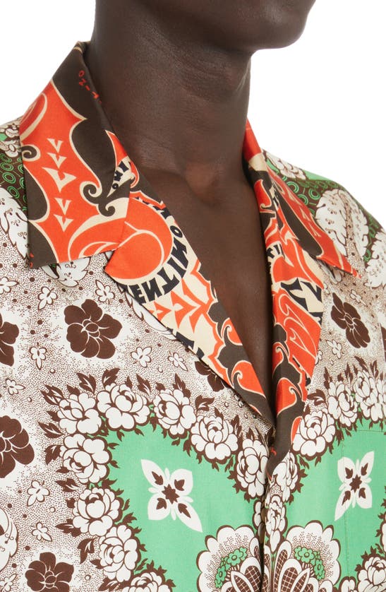 VALENTINO BANDANA PRINT SILK BOWLING SHIRT