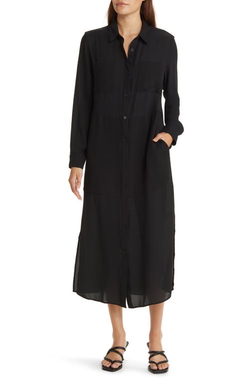 Nordstrom Long Sleeve Shirtdress in Black