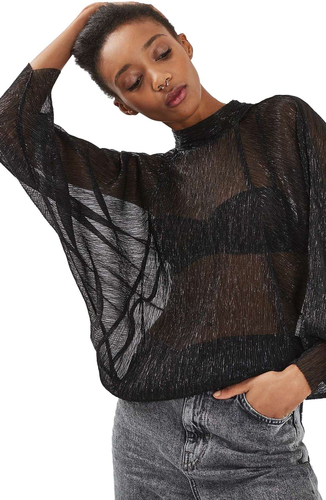 Tie Back Metallic Top Nordstrom