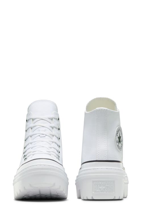 Converse Chuck Taylor All Star High Top Notched Heel Platform Sneakers Women In White/black/egret