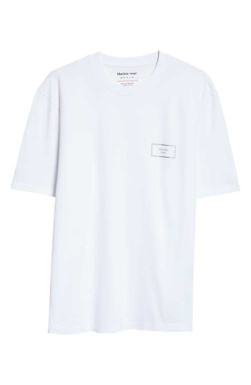 Shop Martine Rose Classic Box Logo Graphic T-shirt In White Box Logo Wht