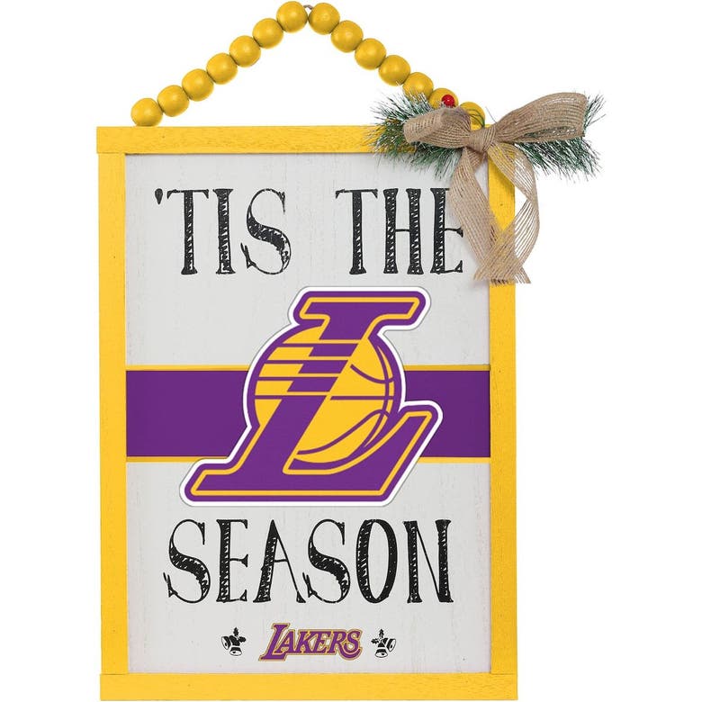Foco Los Angeles Lakers 'tis The Season Sign In Yellow