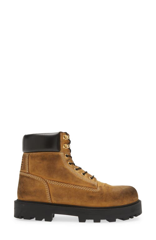 Shop Givenchy Show Lug Sole Boot In Beige/black