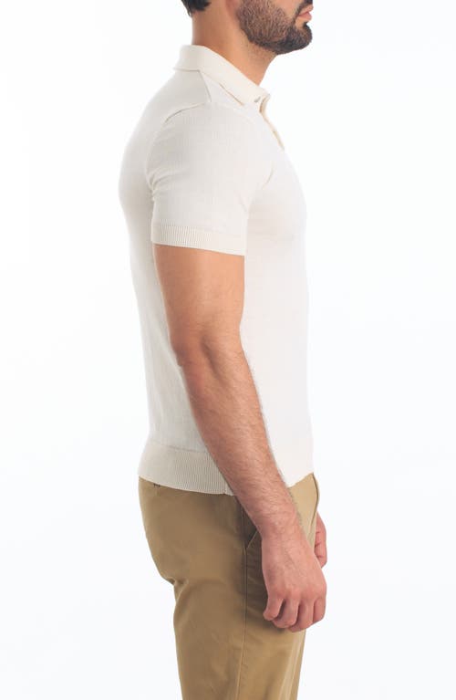Jared Lang Pima Cotton Polo Sweater In White