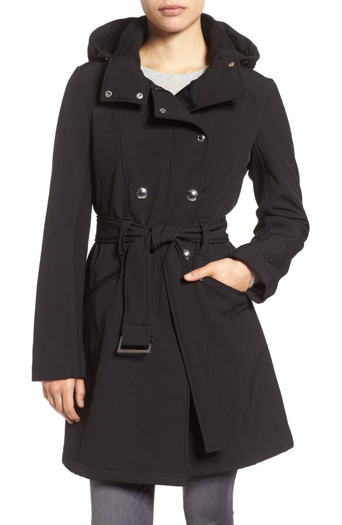 calvin klein soft shell trench coat