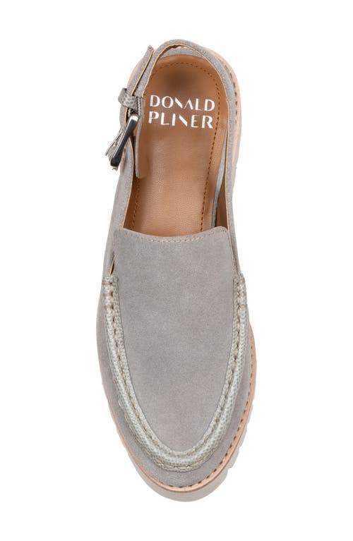 Donald Pliner Essex Suede Slingback Loafer In Dove