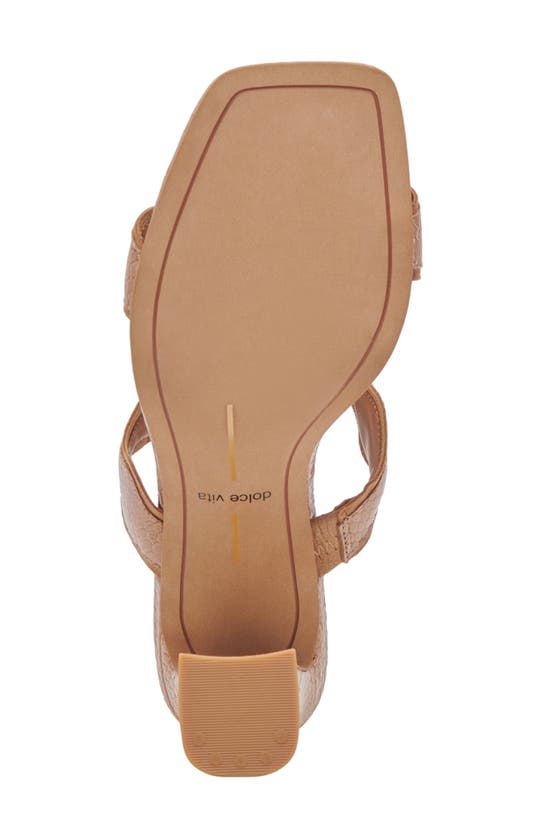 Shop Dolce Vita Ilva Slide Sandal In Toffee Embossed Leather